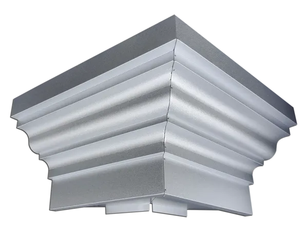 Custom Galvalume cornice with a mitered corner