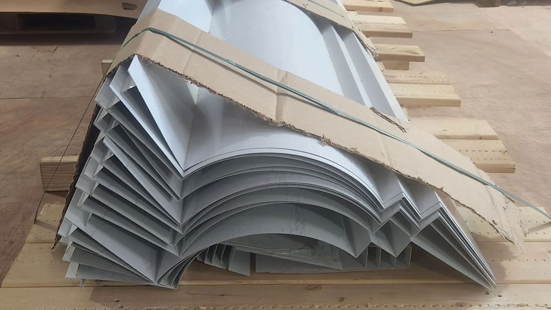 White Kynar-finished aluminum church cornice profile
