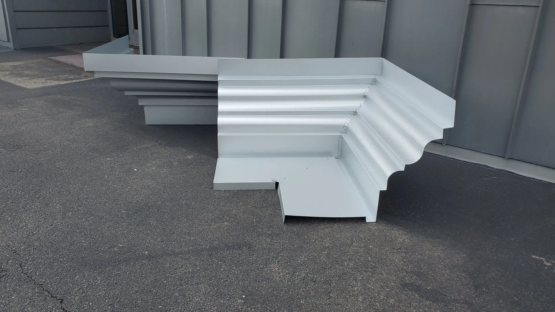 Custom Galvalume cornice fabrication