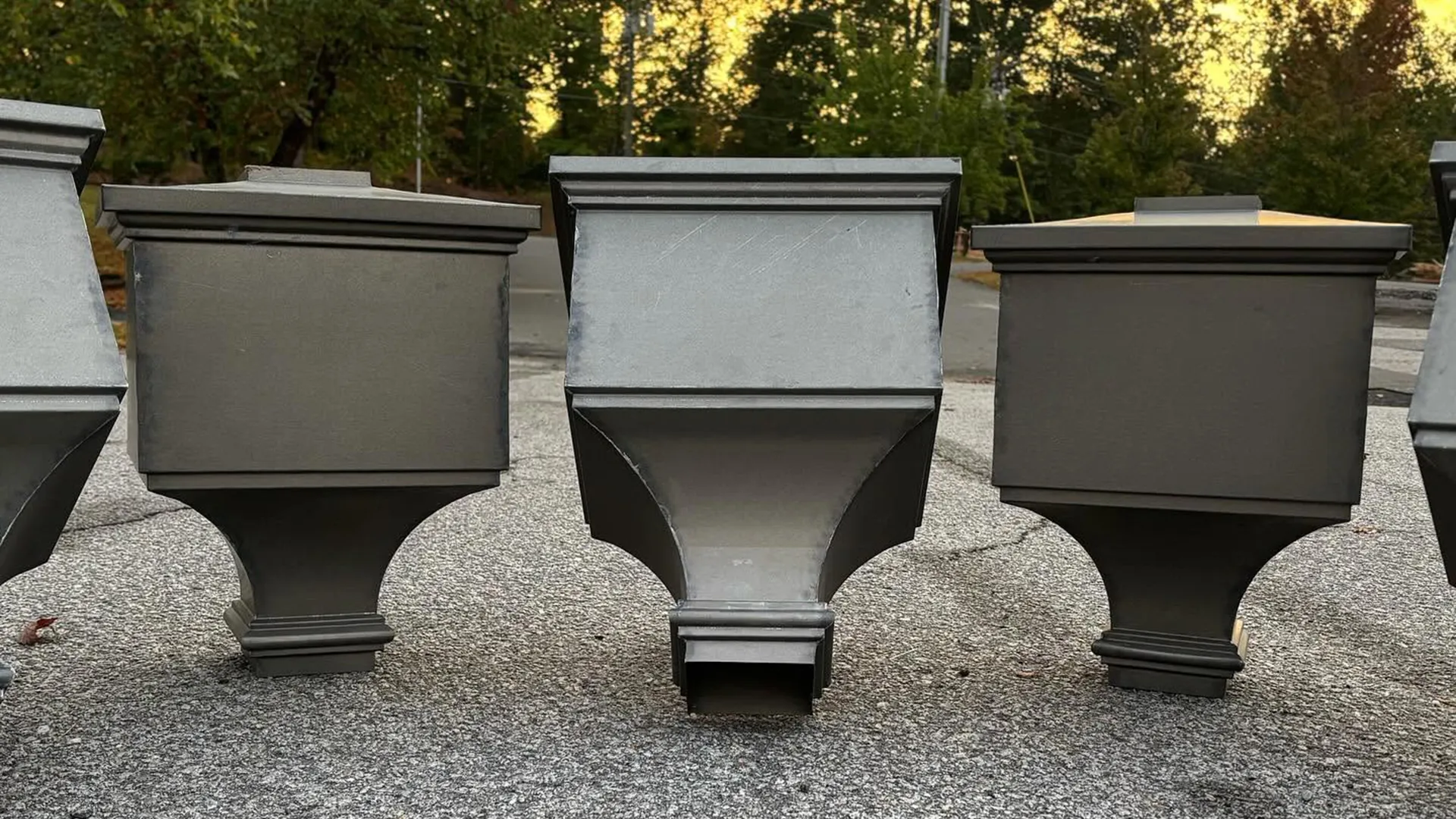 Custom Bonderized Steel Downspout Passthrough Conductors