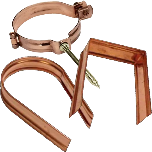 Copper Downspout Fastening Options Copper downspout bracket and straps