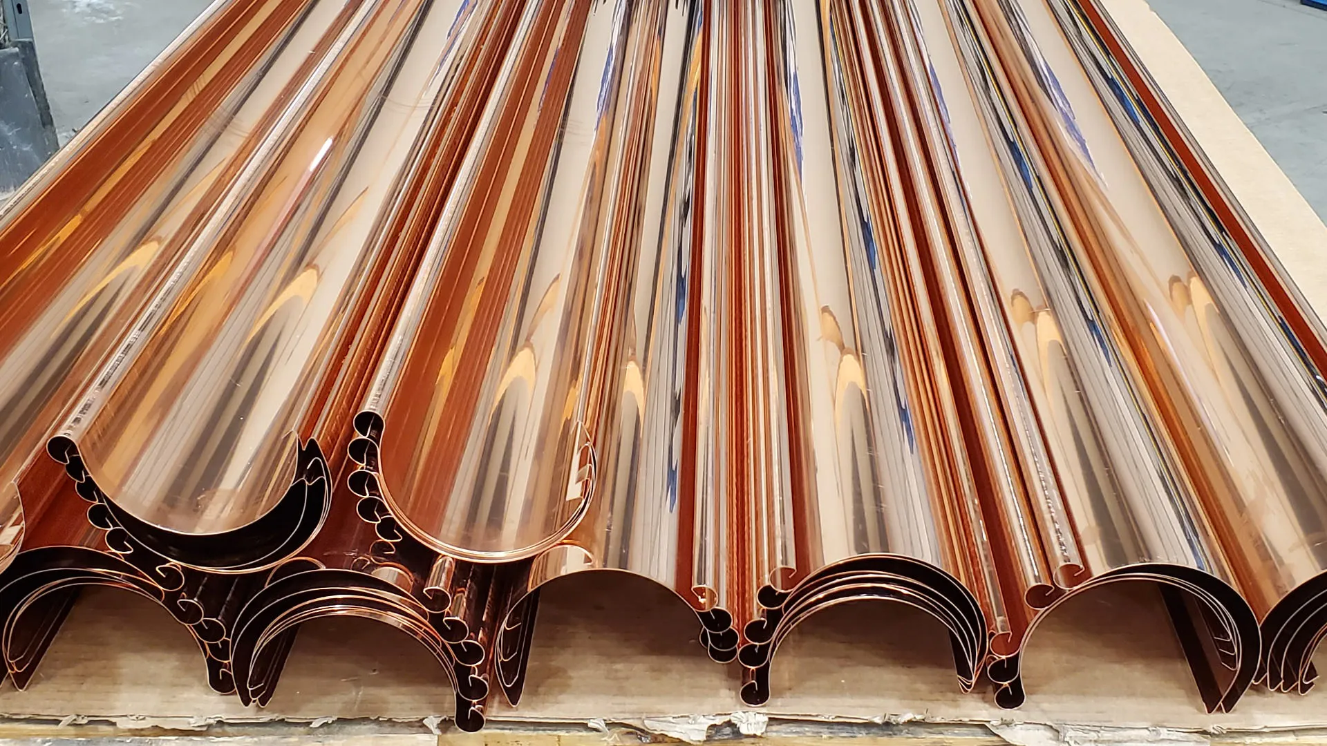 Half Round Copper Gutters