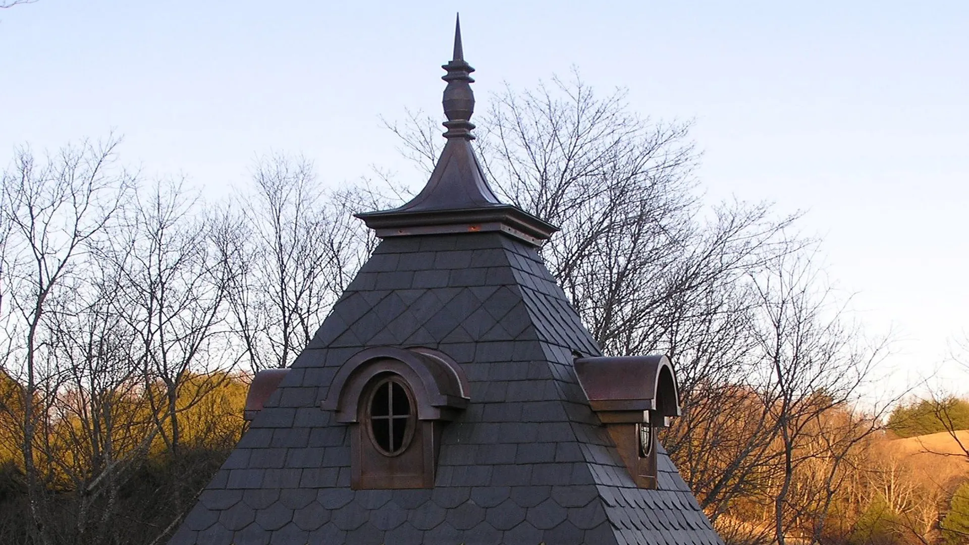 Copper Dormers on Slate Roof