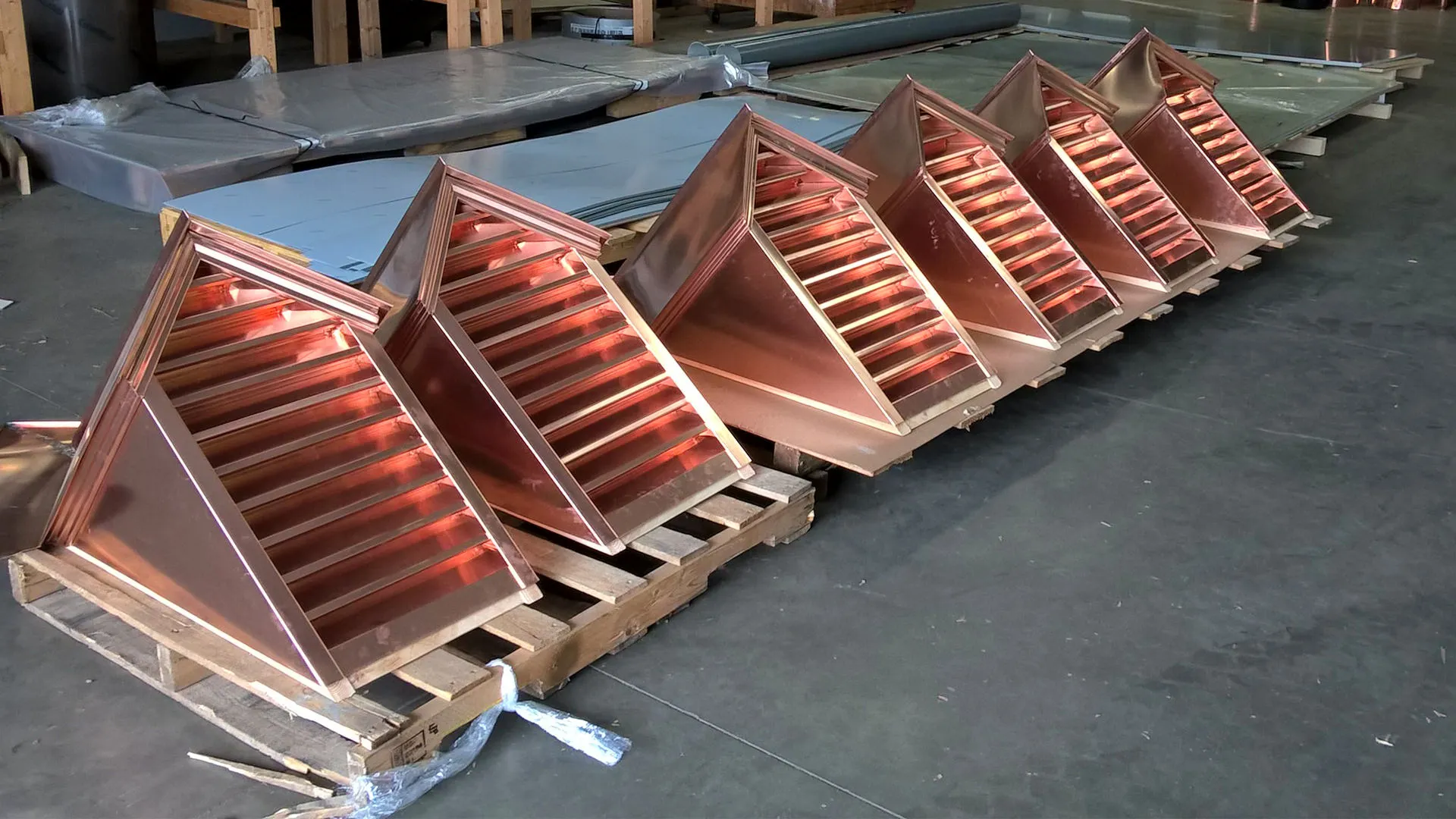 Copper Gable Roof Dormers