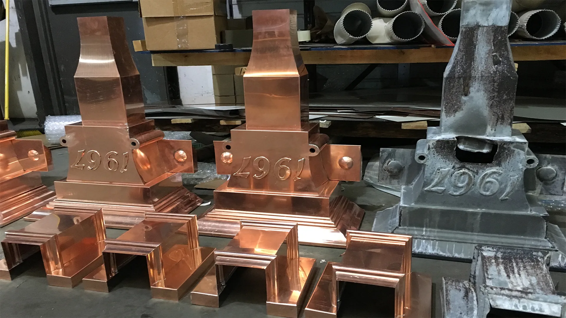 Custom Copper Leader Head with Stamped Numbers