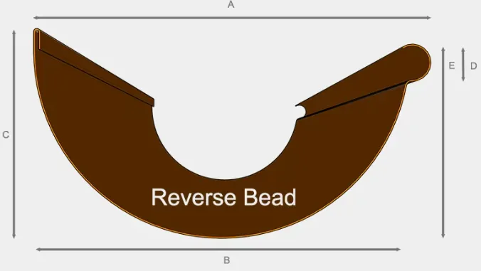 Reverse Bead Half Round Gutter