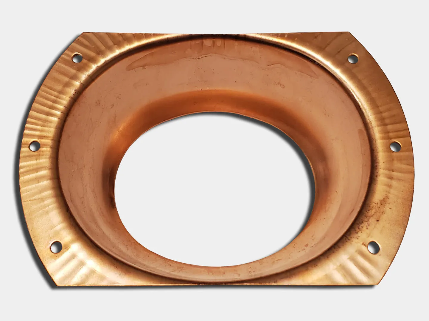 Oval Outlet for Square and Round Downspout - Copper