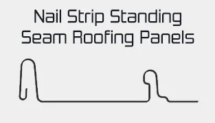 Nail Strip Standing Seam Roofing Panels