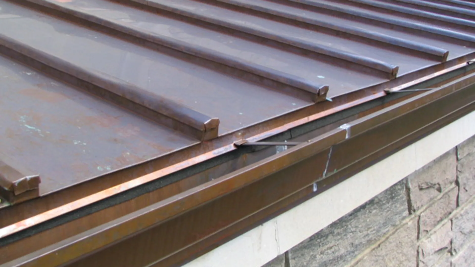 Copper U Panel with Batten Seams