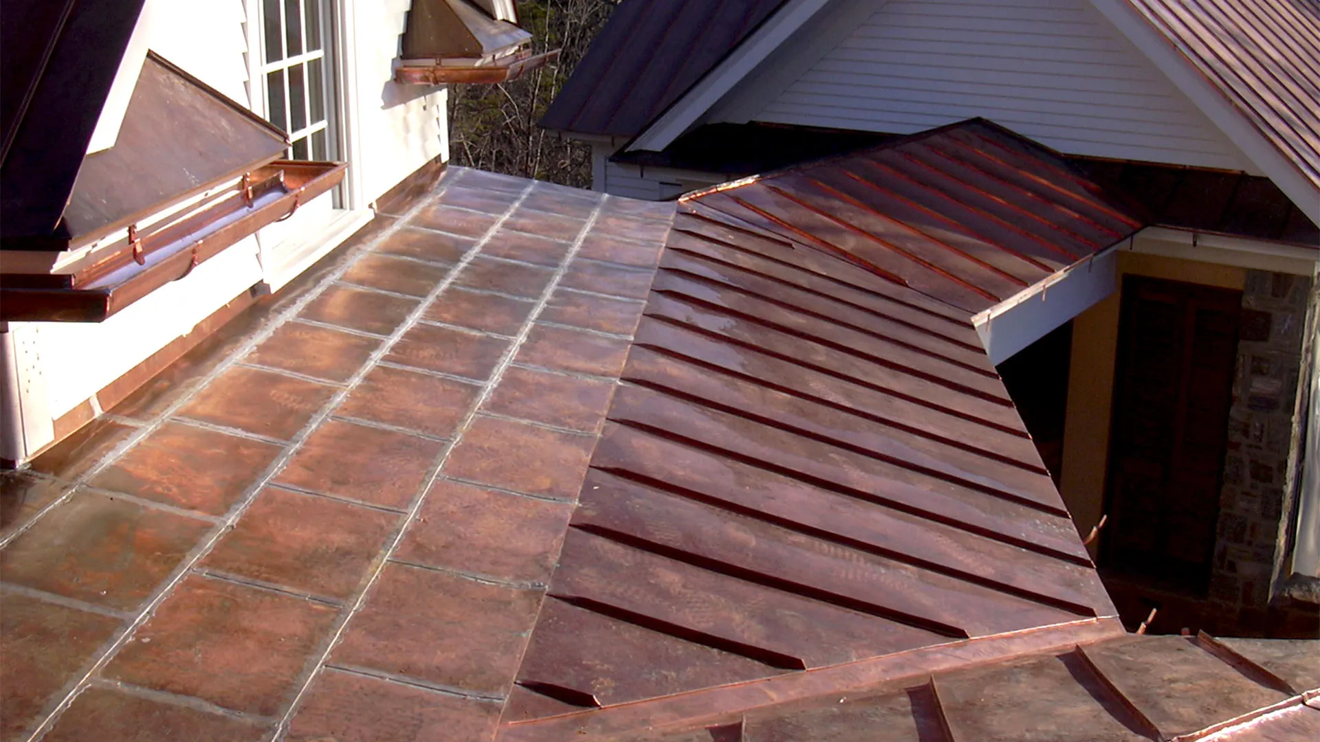 Flat Locked and Standing Seam Copper Panels