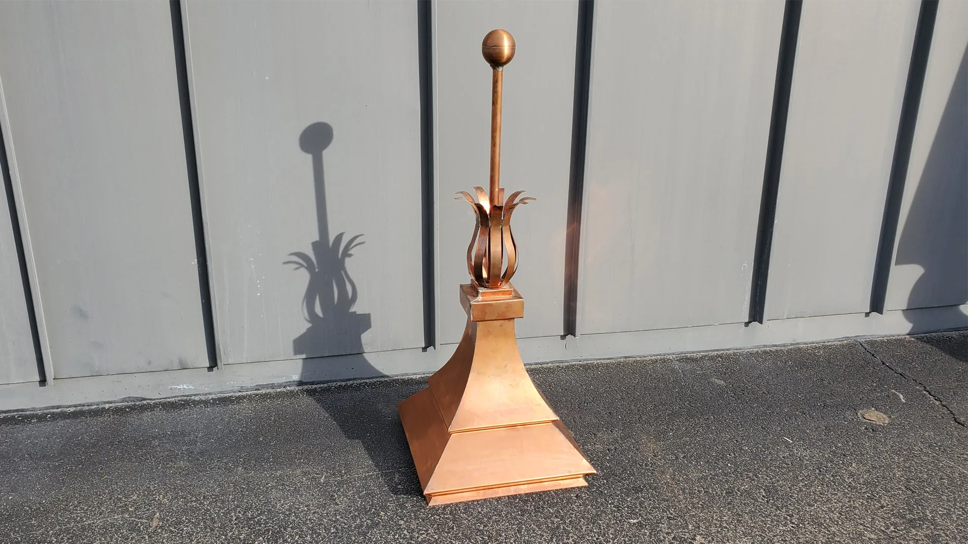 Custom Flower Copper Finial