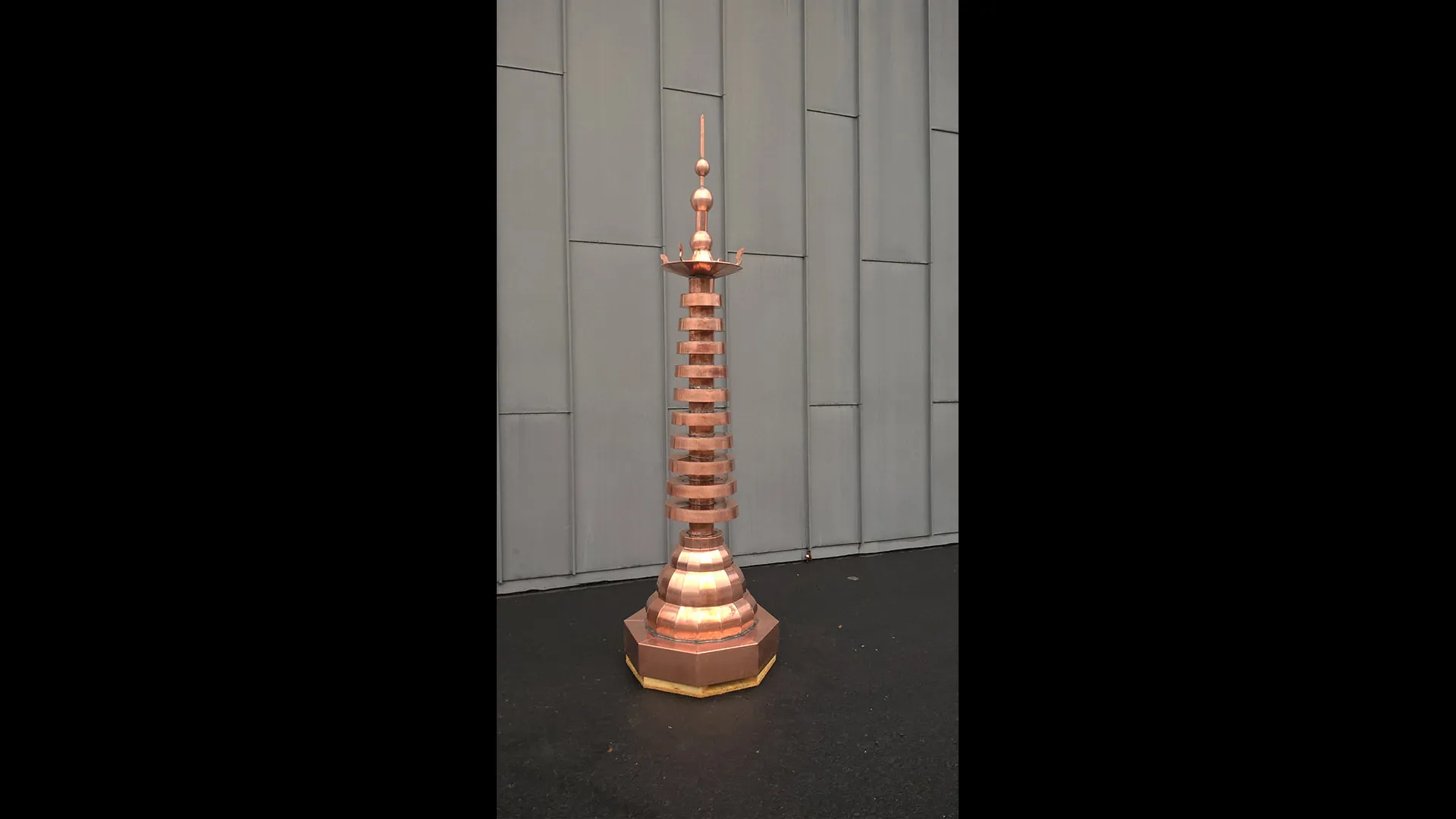 Custom Copper Waterfall Finial