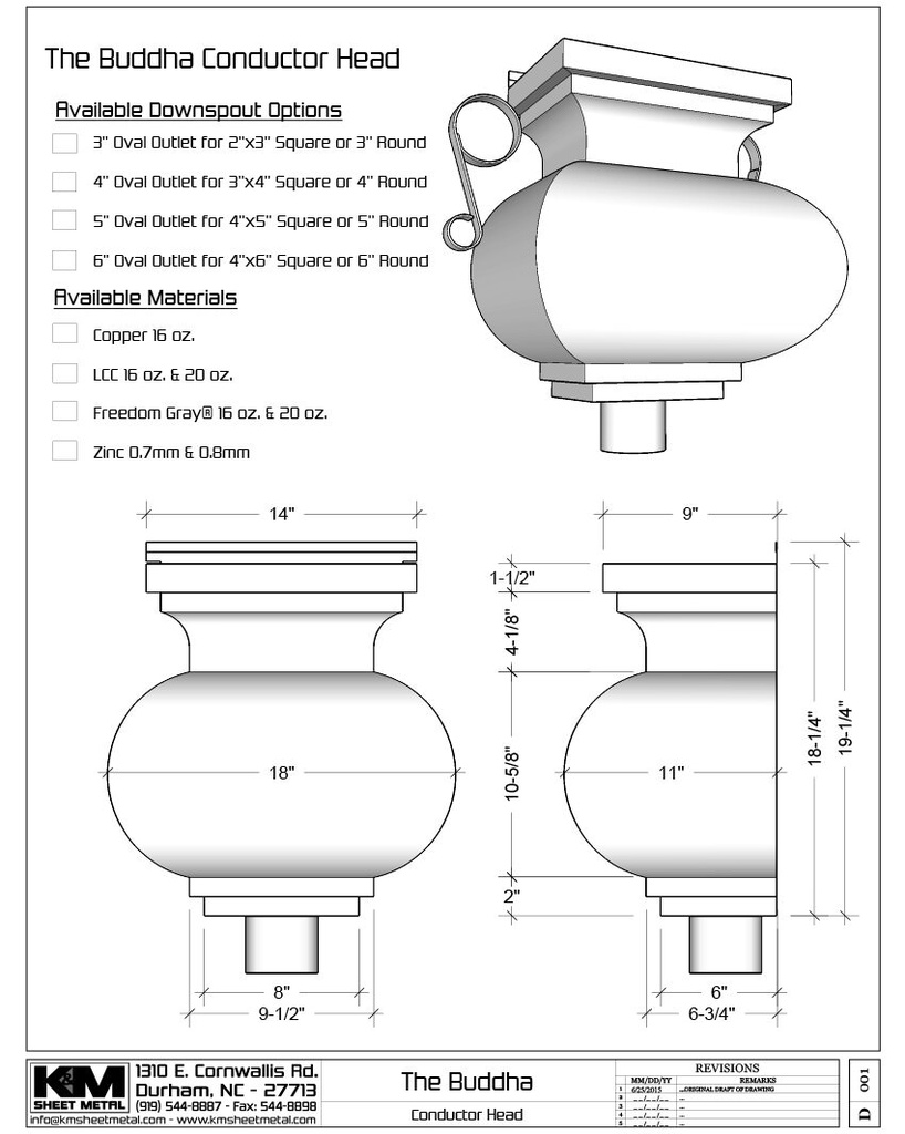 The Buddha Conductor Head | Leader Head - Copper and Zinc