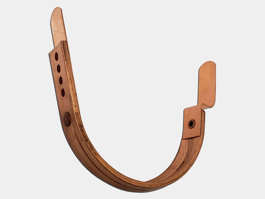 #15 Fascia Mount Half Round Gutter Copper Bar Hanger