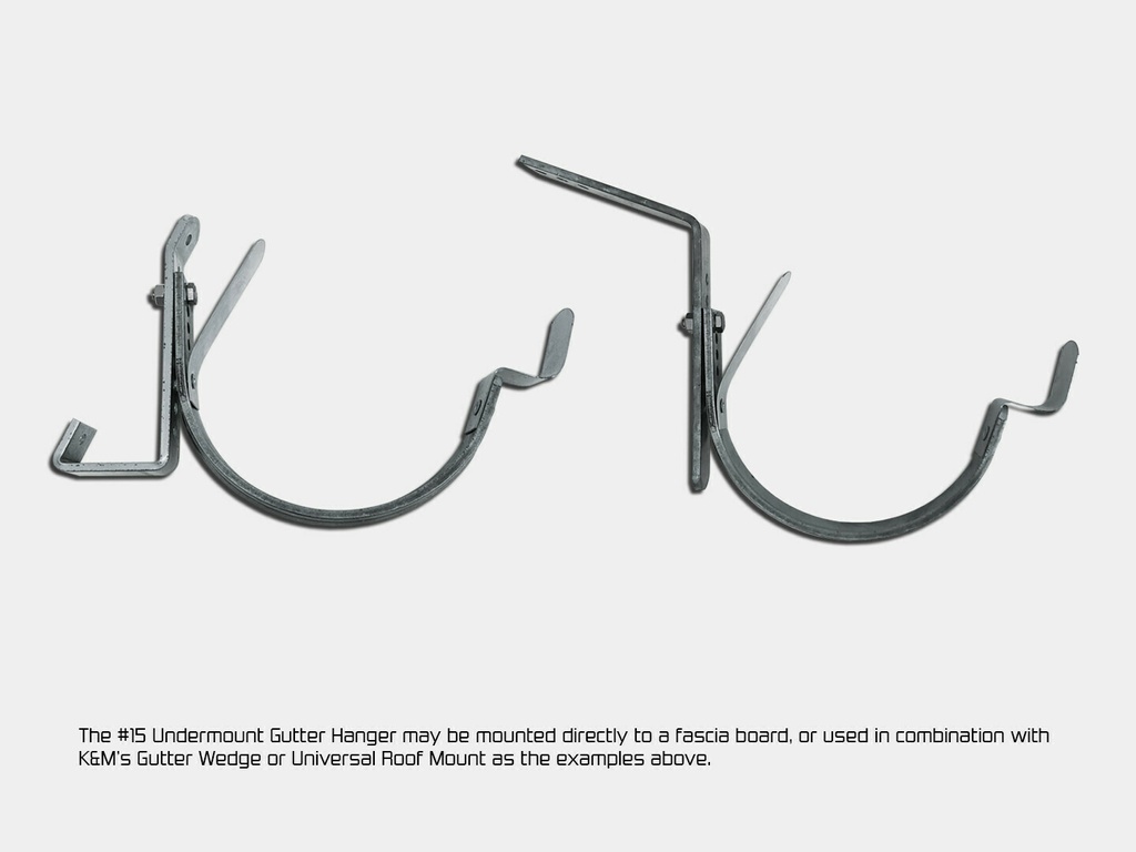 #15 Fascia Mount Half Round Gutter Stainless Steel Bar Hanger