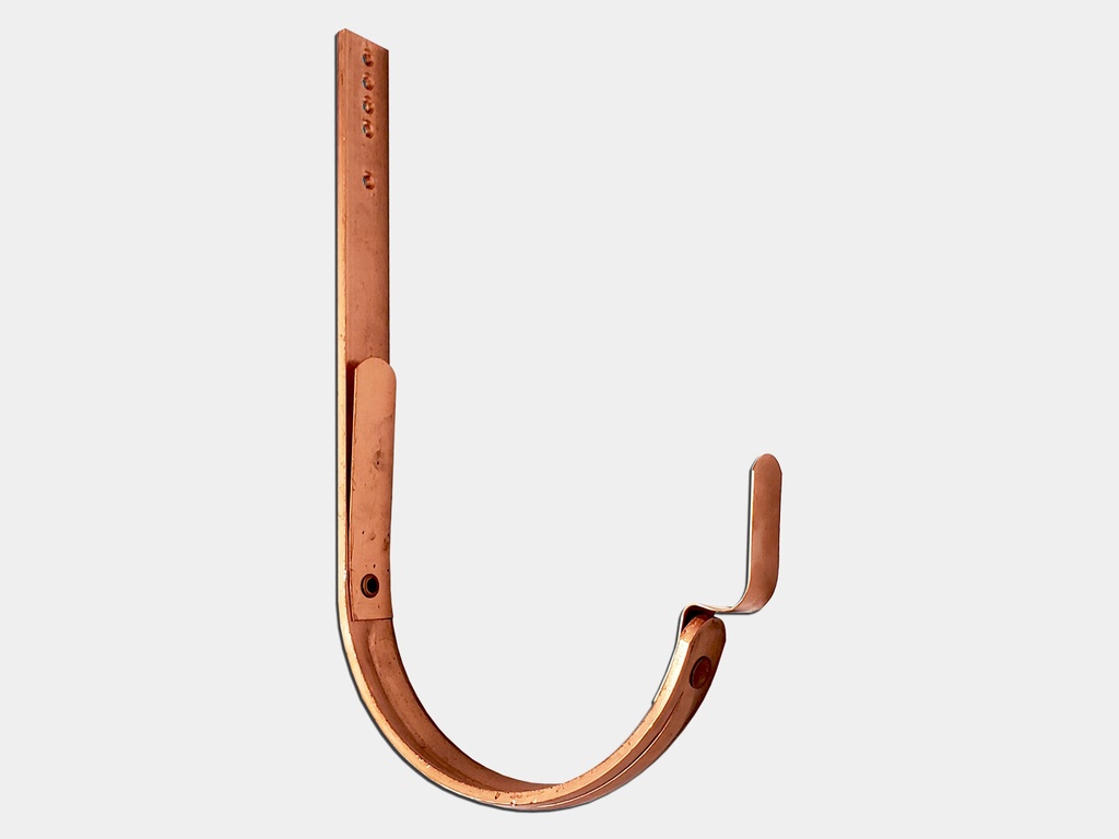 #16 Roof Mount Half Round Gutter Copper Bar Hanger