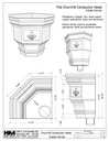 The Churchill Inside Corner Conductor Head | Leader Head | Copper Zinc