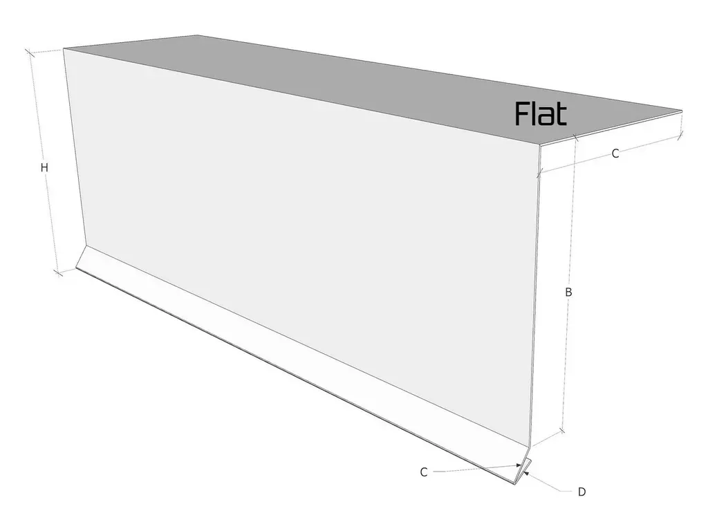 0.027" Aluminum Drip Edge with Kick