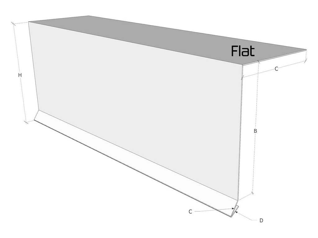 0.027" Aluminum Drip Edge with Kick