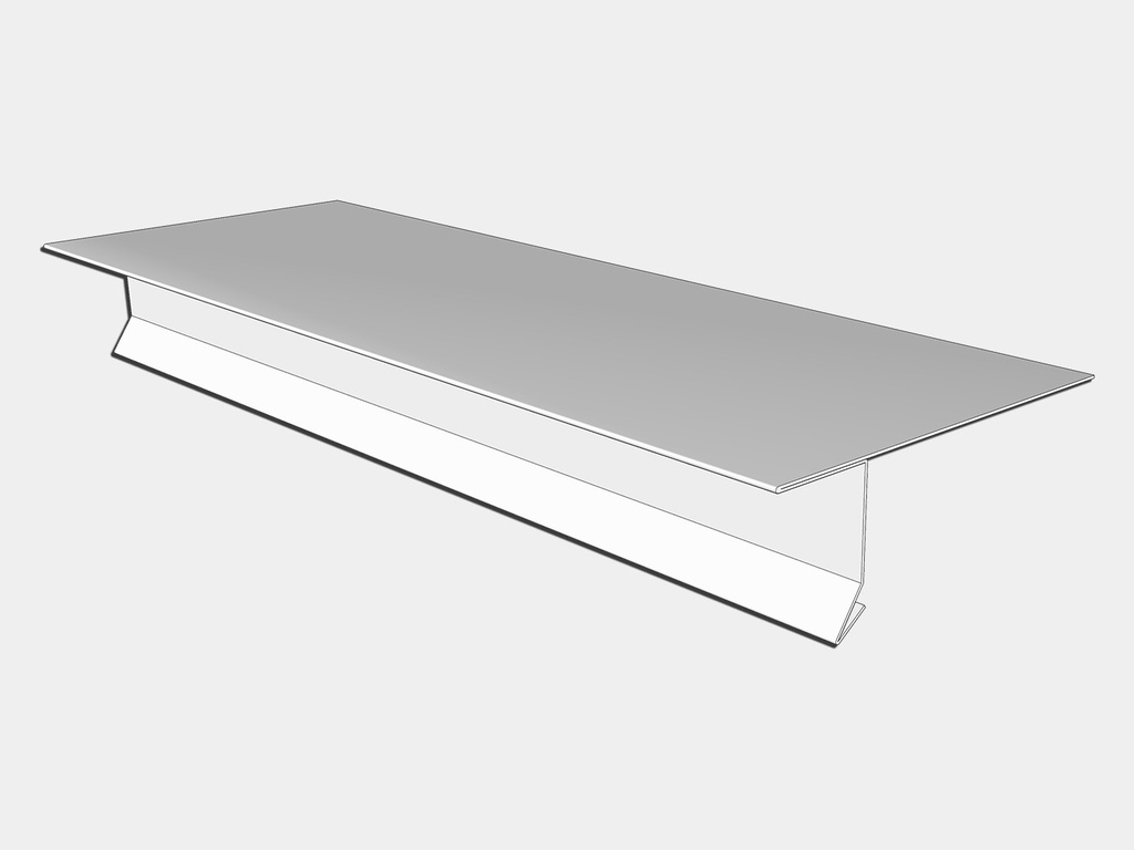 0.027" Aluminum T-Style Locking Drip Edge with Kick