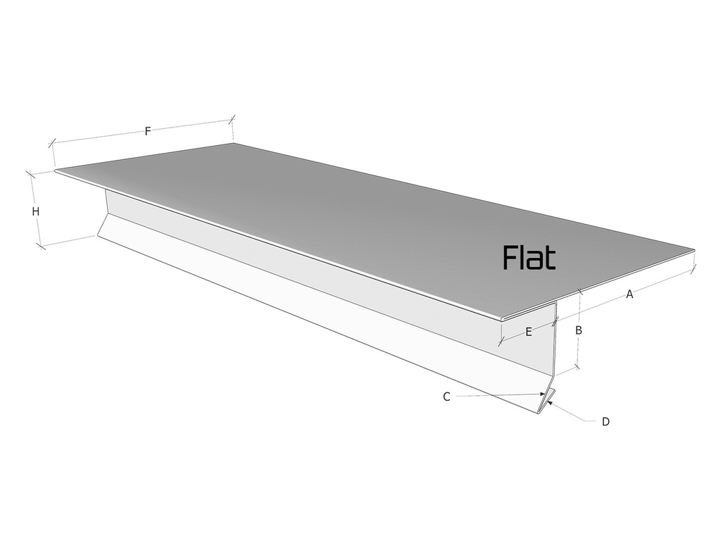 0.032" Aluminum Kynar T-Style Locking Drip Edge with Kick