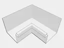 Aluminum 0.027" Commercial Box Gutter Outside Miter