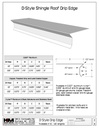 Aluminum 0.027" D-Style Shingle Roof Drip Edge with Kick