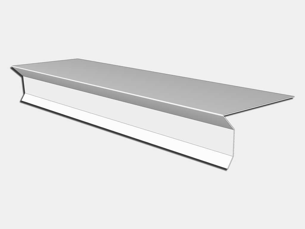 Aluminum 0.027" D-Style Shingle Roof Drip Edge with Kick