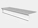 Aluminum 0.027" D-Style Shingle Roof Drip Edge with Kick