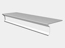 Aluminum 0.027" D-Style Shingle Roof Drip Edge with Kick