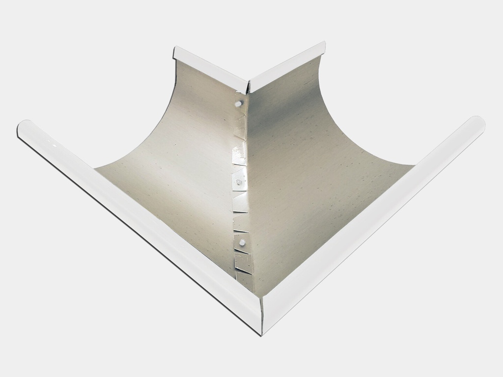 Aluminum 0.027" Half Round Gutter Outside Miter