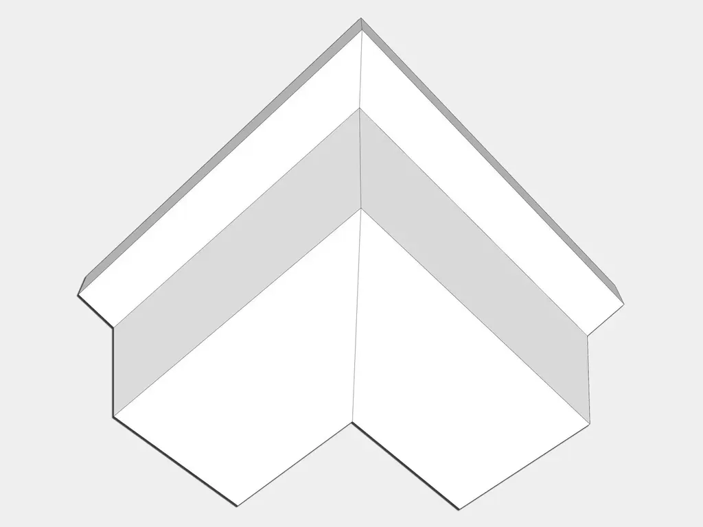 Aluminum 0.027" Industrial Box Gutter Outside Miter