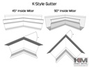 Aluminum 0.027" K-Style Gutter Inside Miter