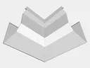 Aluminum 0.027" Residential Box Gutter Inside Miter