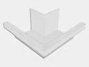 Aluminum 0.032" Kynar Industrial Box Gutter Outside Miter