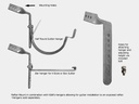 Aluminum Universal Rafter Mount for Gutter Bracket