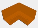 Copper Commercial Box Gutter Inside Miter