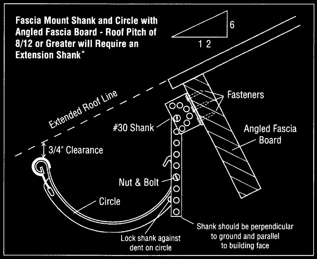 Copper Gem Circle Half Round Gutter Hanger