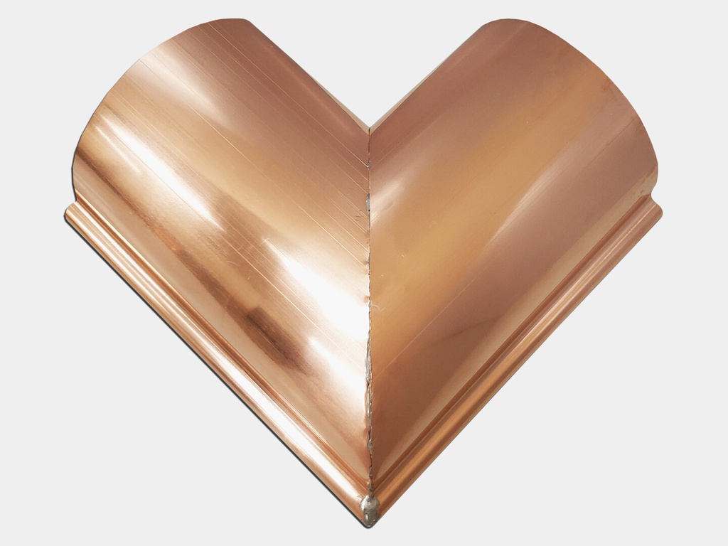 Copper Half Round Gutter Outside Miter