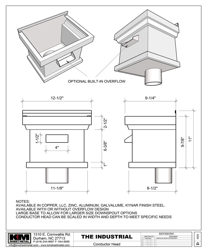 The Industrial Conductor Head | Leader Head - Copper, Aluminum, Steel