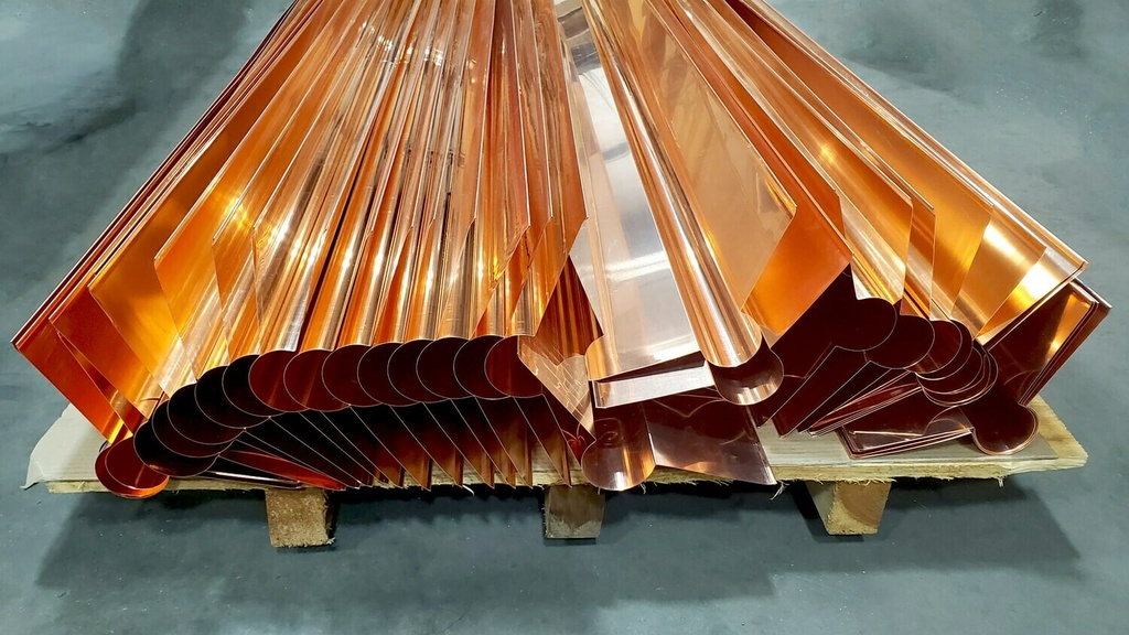 Copper Ridge Roll Roof Flashing