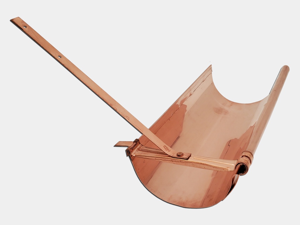 Copper Rival Strap Hanger for Half Round Gutter