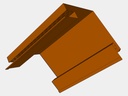 Copper Vented Ridge Cap Roof Flashing