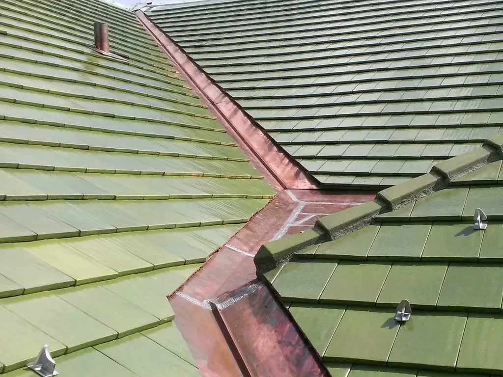 Copper W Roof Valley Flashing