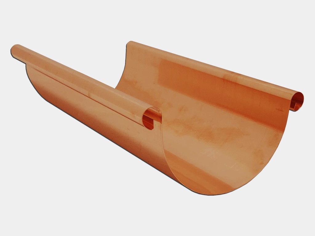 Double Bead Copper Half Round Gutter