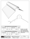 End Cap for Copper Ridge Roll Roof Flashing