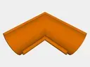 Euro Bead Copper Half Round Gutter Inside Miter
