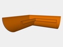 Euro Bead Copper Half Round Gutter Inside Miter