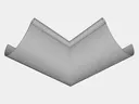 Euro Bead Galvalume Plus Half Round Gutter Inside Miter