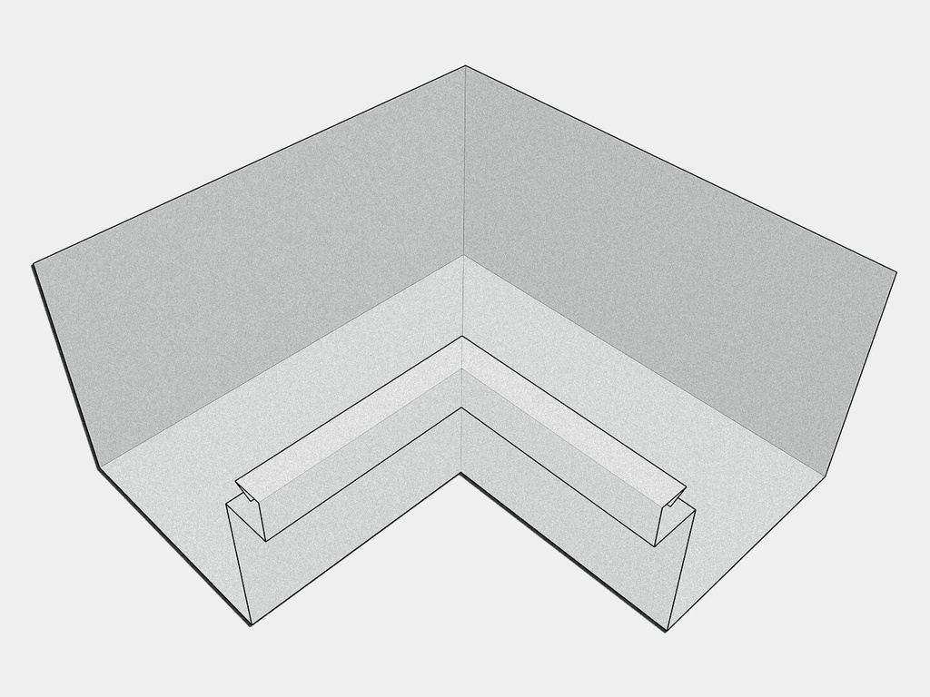 Galvalume Plus Commercial Box Gutter Inside Miter